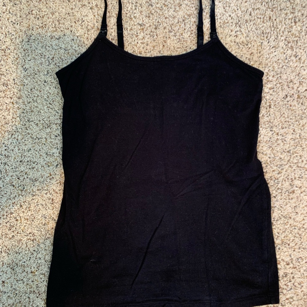 Motherhood Black Camisole Nursing Top